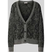 s.Oliver RED LABEL Regular Fit Strickjacke mit Alpaka und Wolle in Anthrazit, Größe 38 von s.Oliver RED LABEL