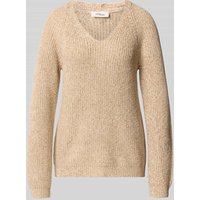 s.Oliver RED LABEL Regular Fit Strickpullover aus Baumwoll-Mix in Beige, Größe 38 von s.Oliver RED LABEL