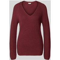 s.Oliver RED LABEL Regular Fit Strickpullover aus Baumwoll-Mix in Bordeaux, Größe 38 von s.Oliver RED LABEL