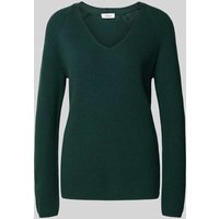 s.Oliver RED LABEL Regular Fit Strickpullover aus Baumwoll-Mix in Dunkelgruen, Größe 36 von s.Oliver RED LABEL