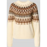 s.Oliver RED LABEL Regular Fit Strickpullover aus Baumwoll-Mix in Offwhite, Größe 42 von s.Oliver RED LABEL