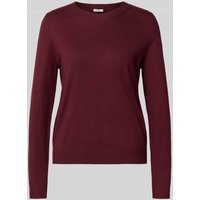 s.Oliver RED LABEL Regular Fit Strickpullover aus Viskose-Mix in Bordeaux, Größe 44 von s.Oliver RED LABEL