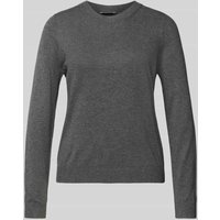 s.Oliver RED LABEL Regular Fit Strickpullover aus Viskose-Mix in Mittelgrau Melange, Größe 42 von s.Oliver RED LABEL