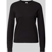 s.Oliver RED LABEL Regular Fit Strickpullover aus Viskose-Mix mit Rippbündchen in Black, Größe 34 von s.Oliver RED LABEL