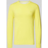 s.Oliver RED LABEL Regular Fit Strickpullover aus reiner Baumwolle in Gelb, Größe XL von s.Oliver RED LABEL