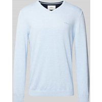 s.Oliver RED LABEL Regular Fit Strickpullover aus reiner Baumwolle in Hellblau, Größe L von s.Oliver RED LABEL