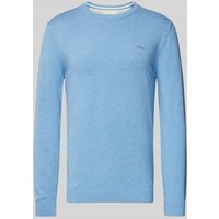 s.Oliver RED LABEL Regular Fit Strickpullover aus reiner Baumwolle in Hellblau, Größe XL von s.Oliver RED LABEL