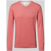 s.Oliver RED LABEL Regular Fit Strickpullover aus reiner Baumwolle in Hellrot, Größe XXL von s.Oliver RED LABEL