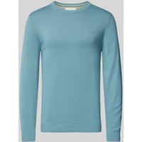 s.Oliver RED LABEL Regular Fit Strickpullover aus reiner Baumwolle in Petrol, Größe S von s.Oliver RED LABEL
