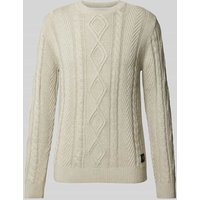 s.Oliver RED LABEL Regular Fit Strickpullover aus reiner Baumwolle in Sand, Größe XXXL von s.Oliver RED LABEL