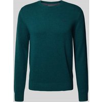 s.Oliver RED LABEL Regular Fit Strickpullover aus reiner Baumwolle mit Label-Stitching in Petrol, Größe XXL von s.Oliver RED LABEL