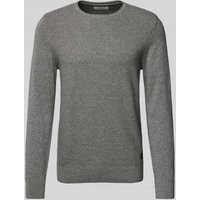s.Oliver RED LABEL Regular Fit Strickpullover aus reiner Baumwolle mit Strukturmix in Anthrazit, Größe XL von s.Oliver RED LABEL