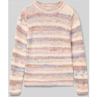 s.Oliver RED LABEL Regular Fit Strickpullover mit Allover-Muster in Ecru, Größe 92 von s.Oliver RED LABEL