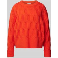 s.Oliver RED LABEL Regular Fit Strickpullover mit Baumwolle in Orange, Größe 34 von s.Oliver RED LABEL
