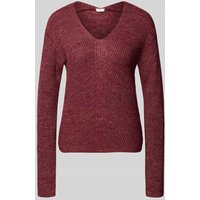 s.Oliver RED LABEL Regular Fit Strickpullover mit Woll-Anteil in Bordeaux, Größe 36 von s.Oliver RED LABEL
