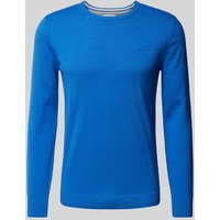 s.Oliver RED LABEL Regular Fit Strickpullover mit gerippten Abschlüssen in Royal, Größe XXL von s.Oliver RED LABEL
