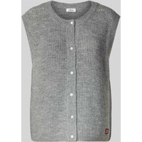 s.Oliver RED LABEL Regular Fit Strickweste mit Alpaka-Anteil in Hellgrau Melange, Größe 36 von s.Oliver RED LABEL