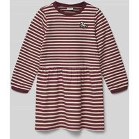 s.Oliver RED LABEL Regular Fit Sweatkleid aus Baumwoll-Mix in Bordeaux, Größe 116 von s.Oliver RED LABEL