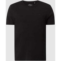 s.Oliver RED LABEL Regular Fit T-Shirt aus Bio-Baumwolle in Black, Größe M von s.Oliver RED LABEL