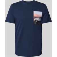s.Oliver RED LABEL Regular Fit T-Shirt aus reiner Baumwolle in Dunkelblau, Größe S von s.Oliver RED LABEL