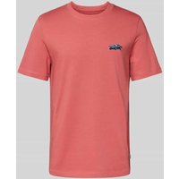s.Oliver RED LABEL Regular Fit T-Shirt aus reiner Baumwolle mit Ford®-Applikation in Kirsche, Größe XXL von s.Oliver RED LABEL