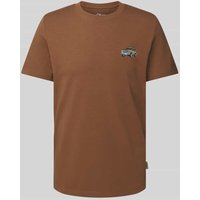 s.Oliver RED LABEL Regular Fit T-Shirt aus reiner Baumwolle mit Ford®-Applikation in Mittelbraun, Größe XXL von s.Oliver RED LABEL