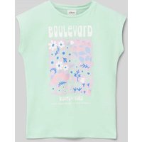 s.Oliver RED LABEL Regular Fit T-Shirt aus reiner Baumwolle mit Glitzerprint in Mint, Größe 140 s.Oliver RED LABEL Regular Fit T-Shirt aus reiner Baumwolle mit Glitzerprint in Mint, Größe 140 von s.Oliver RED LABEL