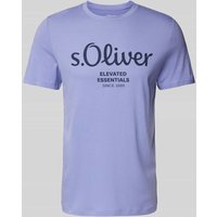 s.Oliver RED LABEL Regular Fit T-Shirt aus reiner Baumwolle mit Statement-Label-Print in Lavender, Größe XXL s.Oliver RED LABEL Regular Fit T-Shirt aus reiner Baumwolle mit Statement-Label-Print in Lavender, Größe XXL von s.Oliver RED LABEL