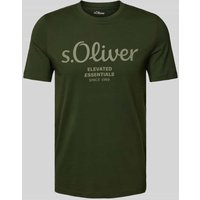 s.Oliver RED LABEL Regular Fit T-Shirt aus reiner Baumwolle mit Statement-Label-Print in Oliv, Größe S s.Oliver RED LABEL Regular Fit T-Shirt aus reiner Baumwolle mit Statement-Label-Print in Oliv, Größe S von s.Oliver RED LABEL