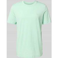 s.Oliver RED LABEL Regular Fit T-Shirt aus reiner Baumwolle mit gummiertem Label Print in Mint, Größe L von s.Oliver RED LABEL