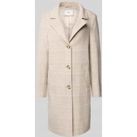 s.Oliver RED LABEL Regular Fit Wollmantel mit Karomuster in Beige, Größe 48 von s.Oliver RED LABEL