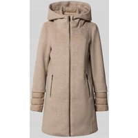 s.Oliver RED LABEL Regular Fit Wollmantel mit Stepp-Einsatz in Beige Melange, Größe 38 von s.Oliver RED LABEL