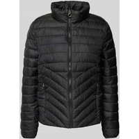 s.Oliver RED LABEL Regular Steppjacke mit Nahtreißverschlusstaschen in Metallic Black, Größe 48 von s.Oliver RED LABEL