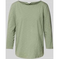 s.Oliver RED LABEL Relaxed Fit 3/4-Shirt aus reiner Baumwolle in Gruen, Größe 48 von s.Oliver RED LABEL