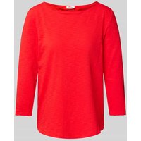 s.Oliver RED LABEL Relaxed Fit 3/4-Shirt aus reiner Baumwolle in Rot, Größe 42 von s.Oliver RED LABEL