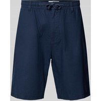 s.Oliver RED LABEL Relaxed Fit Bermudas aus Leinen-Baumwoll-Mix in Dunkelblau, Größe 36 von s.Oliver RED LABEL