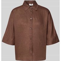s.Oliver RED LABEL Relaxed Fit Bluse aus reinem Leinen in Dunkelbraun, Größe 48 s.Oliver RED LABEL Relaxed Fit Bluse aus reinem Leinen in Dunkelbraun, Größe 48 von s.Oliver RED LABEL