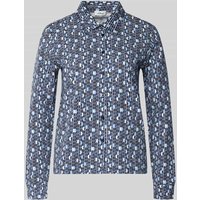s.Oliver RED LABEL Relaxed Fit Blusenshirt aus Baumwoll-Mix in Blau, Größe 38 von s.Oliver RED LABEL