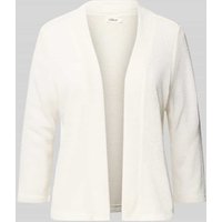 s.Oliver RED LABEL Relaxed Fit Cardigan aus Bouclé in Weiss, Größe 42 von s.Oliver RED LABEL