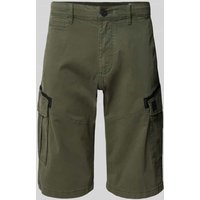 s.Oliver RED LABEL Relaxed Fit Cargoshorts aus Baumwoll-Mix in Oliv, Größe 34 von s.Oliver RED LABEL