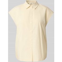 s.Oliver RED LABEL Relaxed Fit Hemdbluse aus reine Baumwolle in Sand, Größe 40 von s.Oliver RED LABEL