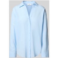 s.Oliver RED LABEL Relaxed Fit Hemdbluse aus reiner Baumwolle in Hellblau, Größe 36 von s.Oliver RED LABEL