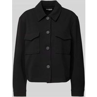 s.Oliver RED LABEL Relaxed Fit Jacke aus Struktur-Jersey in BLACK, Größe 42 von s.Oliver RED LABEL