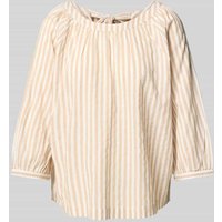 s.Oliver RED LABEL Relaxed Fit Kurzarmbluse aus Baumwoll-Viskose-Mix in Beige, Größe 38 von s.Oliver RED LABEL