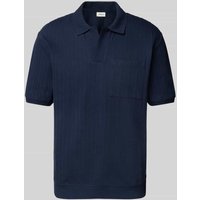 s.Oliver RED LABEL Relaxed Fit Poloshirt aus reiner Baumwolle in Dunkelblau, Größe S von s.Oliver RED LABEL