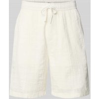 s.Oliver RED LABEL Relaxed Fit Shorts aus reiner Baumwolle Modell 'DETROIT' in Weiss, Größe S von s.Oliver RED LABEL