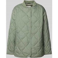 s.Oliver RED LABEL Relaxed Fit Steppjacke mit Druckknopfverschluss in Khaki, Größe 36 von s.Oliver RED LABEL