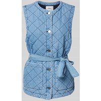 s.Oliver RED LABEL Relaxed Fit Steppweste aus reiner Baumwolle in Jeansblau, Größe 48 s.Oliver RED LABEL Relaxed Fit Steppweste aus reiner Baumwolle in Jeansblau, Größe 48 von s.Oliver RED LABEL