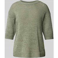 s.Oliver RED LABEL Relaxed Fit Strickpullover aus Baumwoll-Mix in Khaki, Größe 34 von s.Oliver RED LABEL