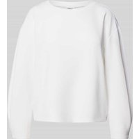 s.Oliver RED LABEL Relaxed Fit Sweatshirt aus Modal-Mix-Scuba in Weiss, Größe 48 von s.Oliver RED LABEL
